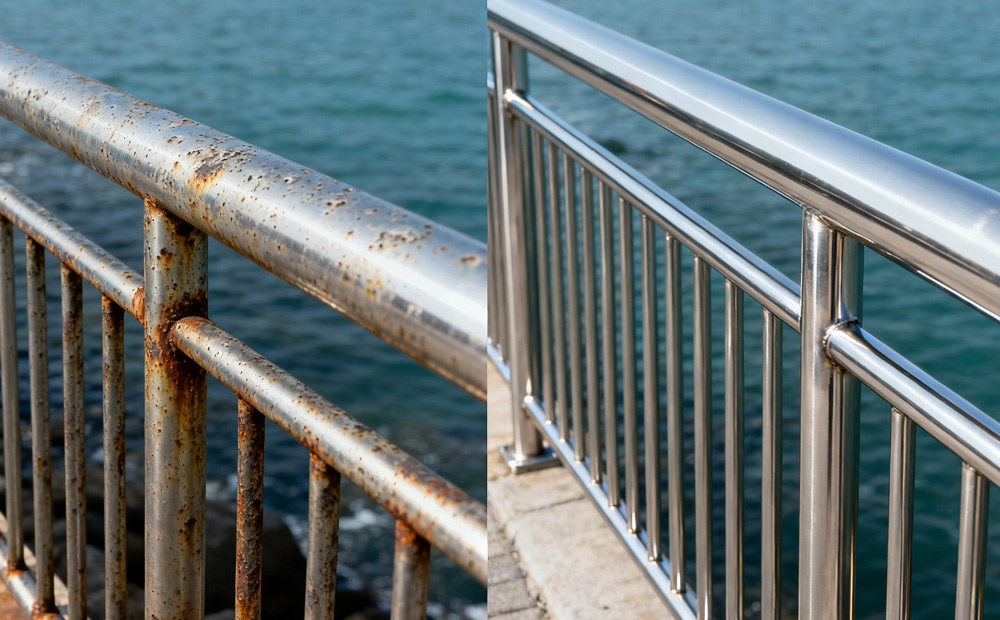 不銹鋼管戶外應用對比